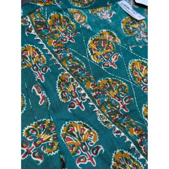 ISWEEA kurta Green Floral Print Dress and Pants Set - Size S - Picture 5 of 8